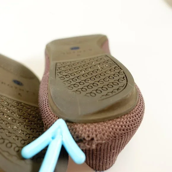 ROTHY'S Womens 100% Recycled Brown Nude Ballerinas Ballet Flat Shoes 5 Knitted - Picture 7 of 13